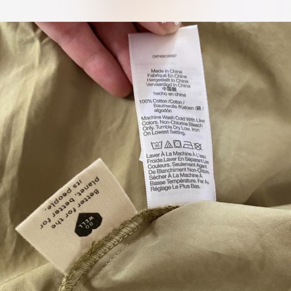 Madewell Muted Olive Button-Front Midi Skirt Sz 10 - Picture 9 of 9
